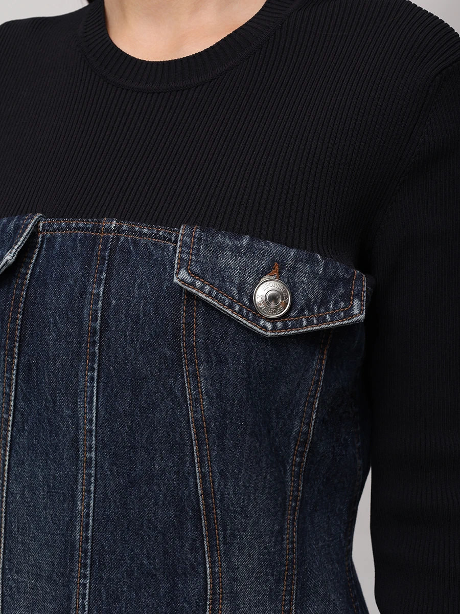 Платье комбинированное