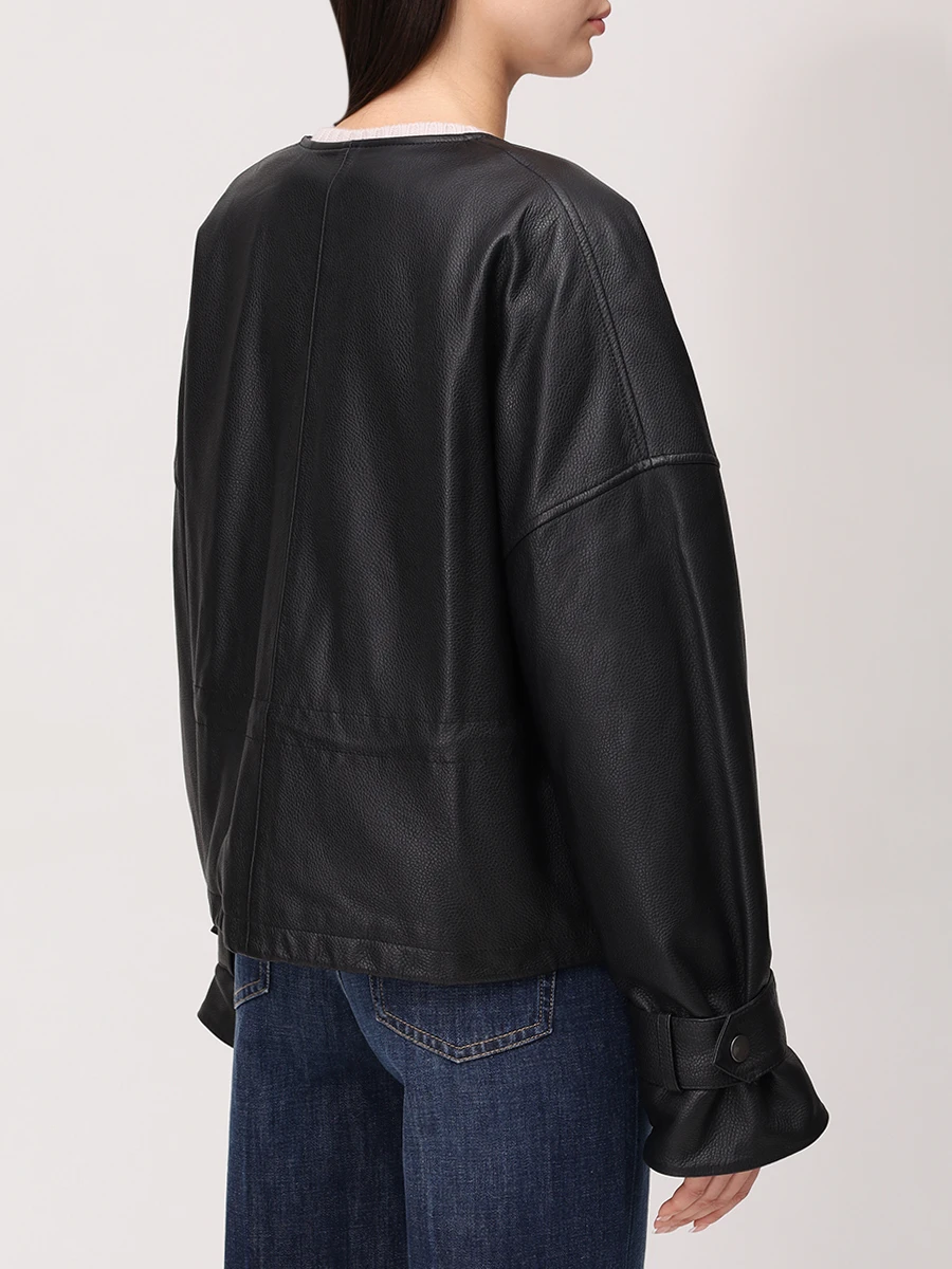 Бомбер кожаный