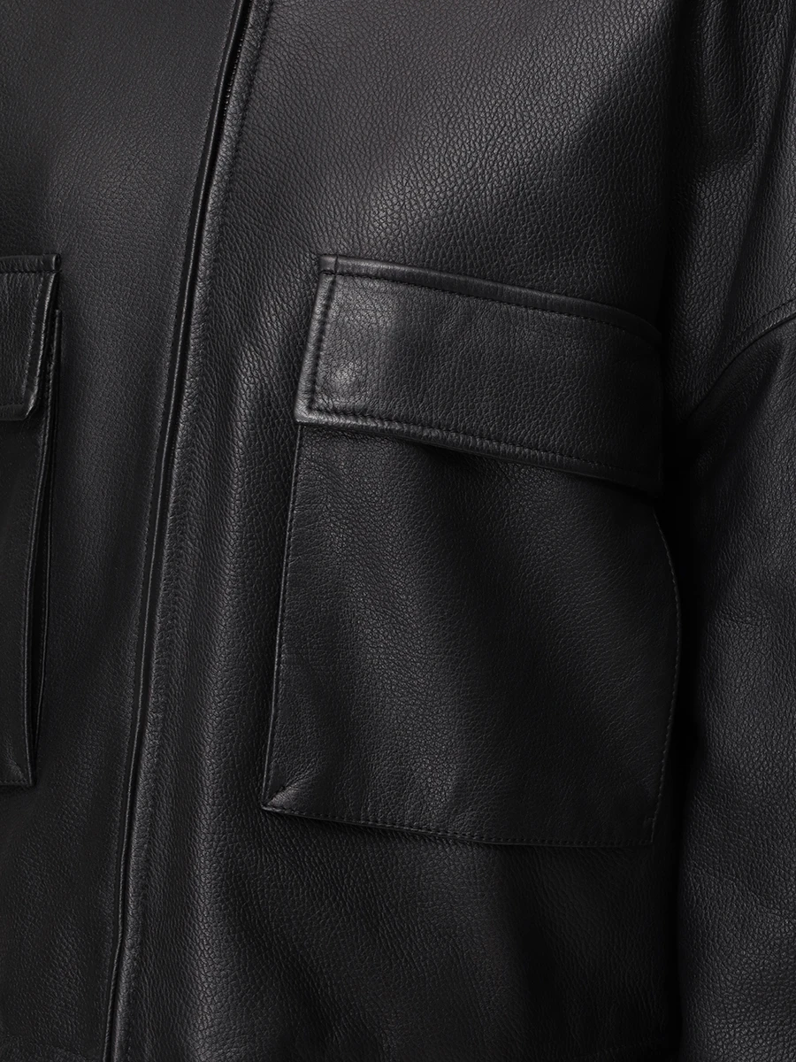 Бомбер кожаный