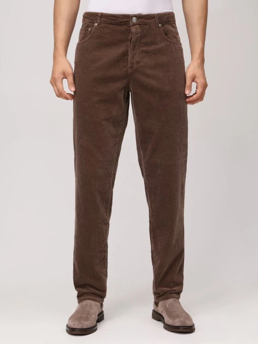 Брюки Traditional Fit вельветовые BRUNELLO CUCINELLI