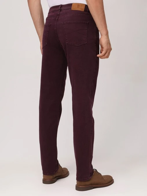 Брюки Traditional Fit хлопковые BRUNELLO CUCINELLI