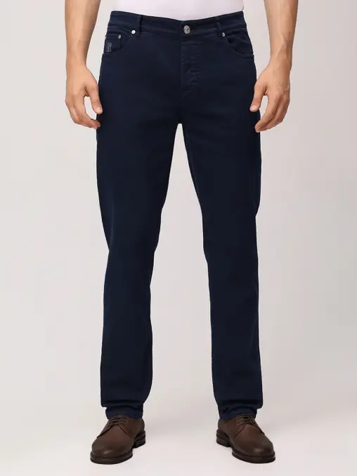 Брюки Traditional Fit хлопковые BRUNELLO CUCINELLI