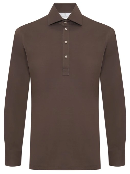 Поло хлопковое BRUNELLO CUCINELLI