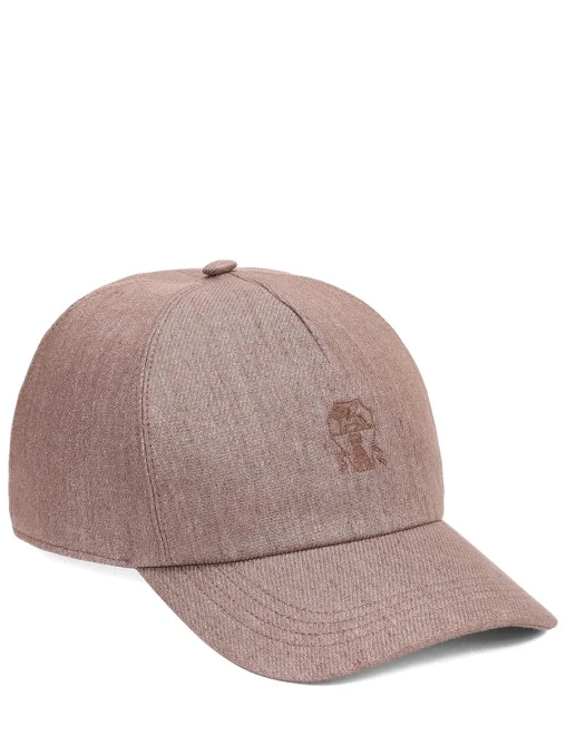 Бейсболка изо льна и шерсти BRUNELLO CUCINELLI
