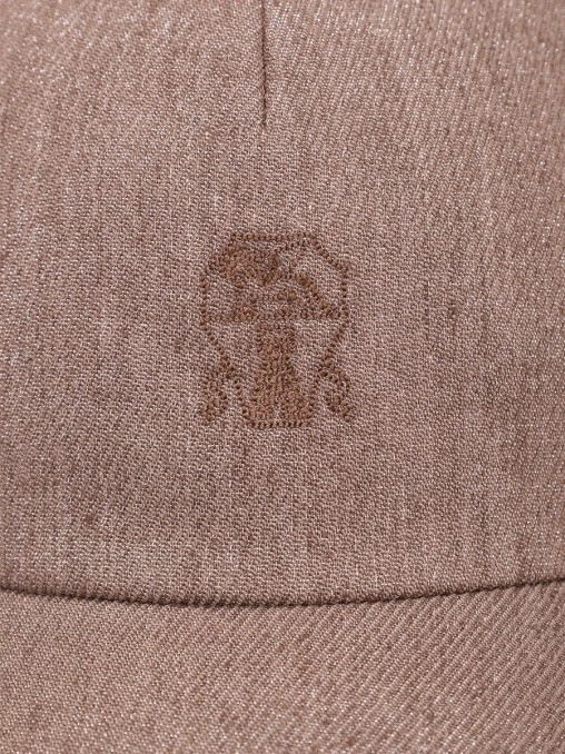 Бейсболка изо льна и шерсти BRUNELLO CUCINELLI