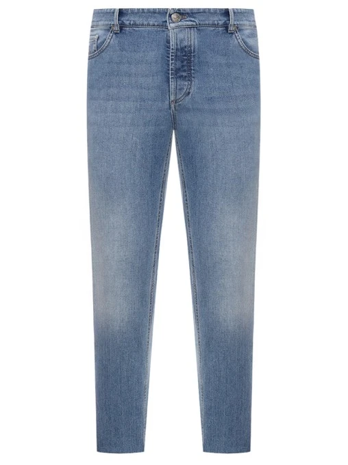 Джинсы Slim Fit хлопковые BRUNELLO CUCINELLI