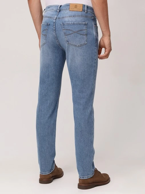 Джинсы Slim Fit хлопковые BRUNELLO CUCINELLI