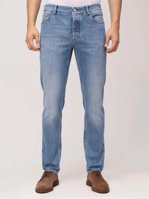 Джинсы Slim Fit хлопковые BRUNELLO CUCINELLI