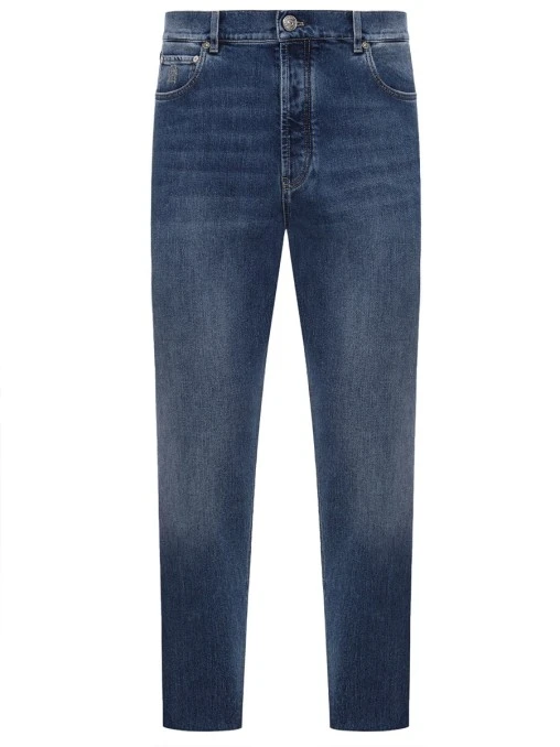 Джинсы Slim Fit хлопковые BRUNELLO CUCINELLI