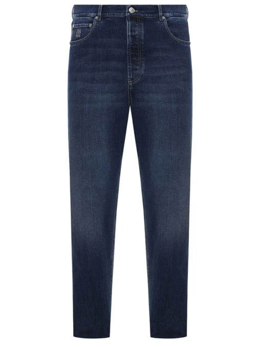Джинсы Slim Fit хлопковые BRUNELLO CUCINELLI