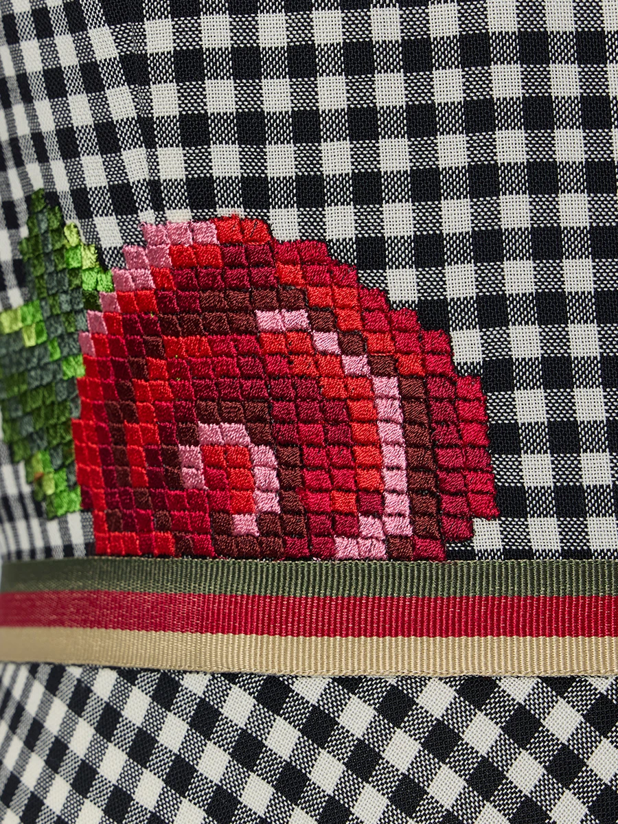 Платье из шерсти и шелка