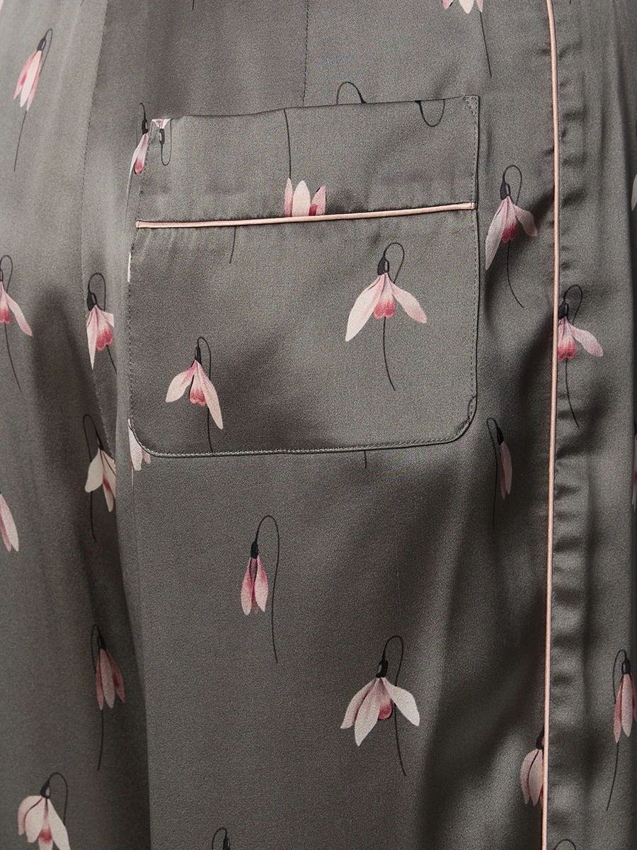 Пижама шелковая Подснежники