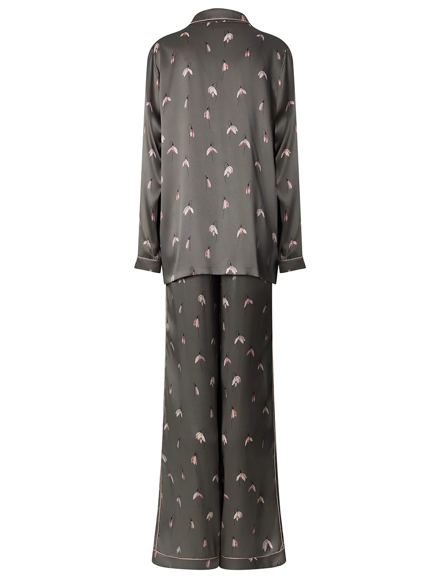 Пижама шелковая Подснежники