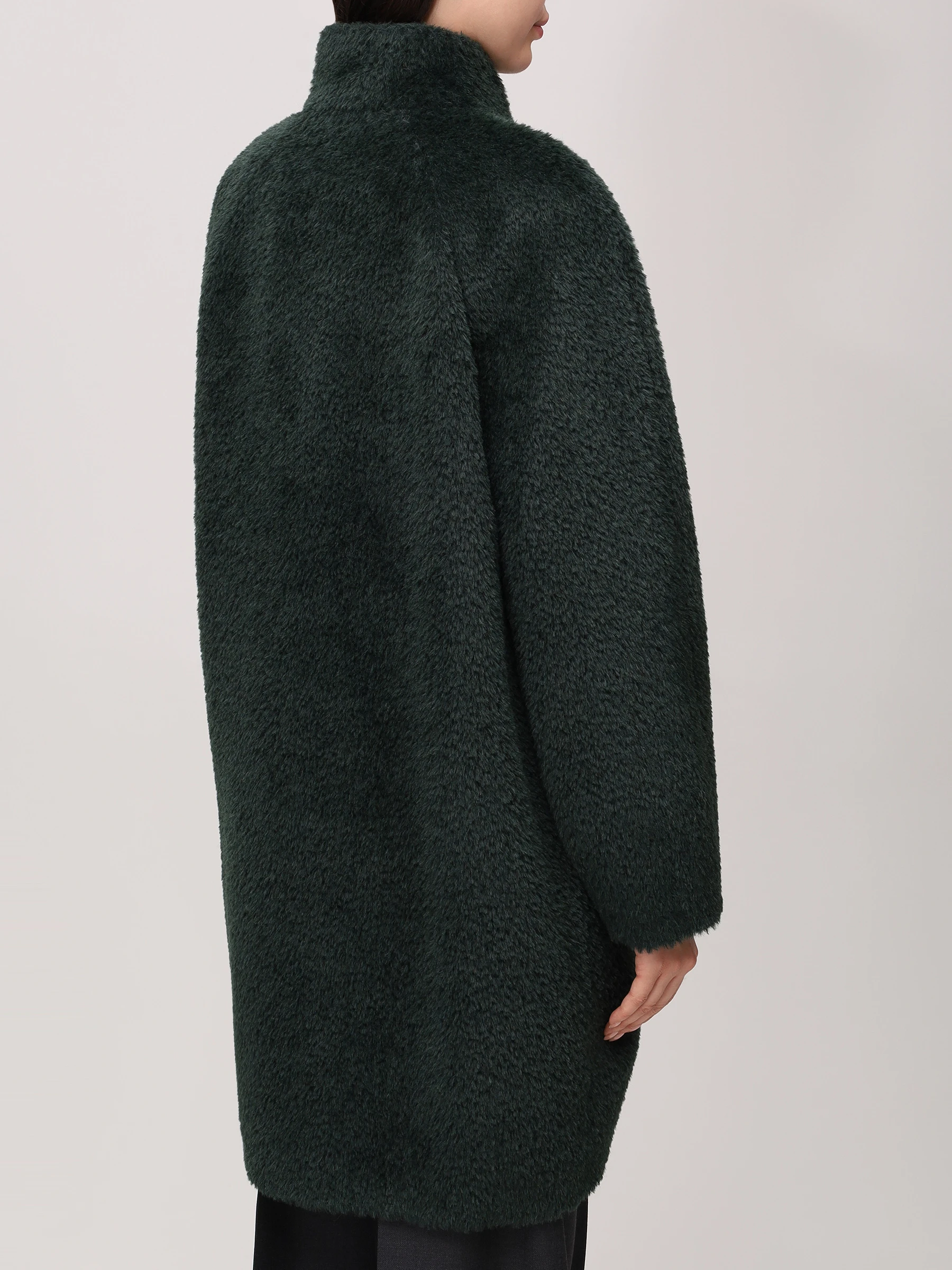 Пальто из шерсти сури альпака