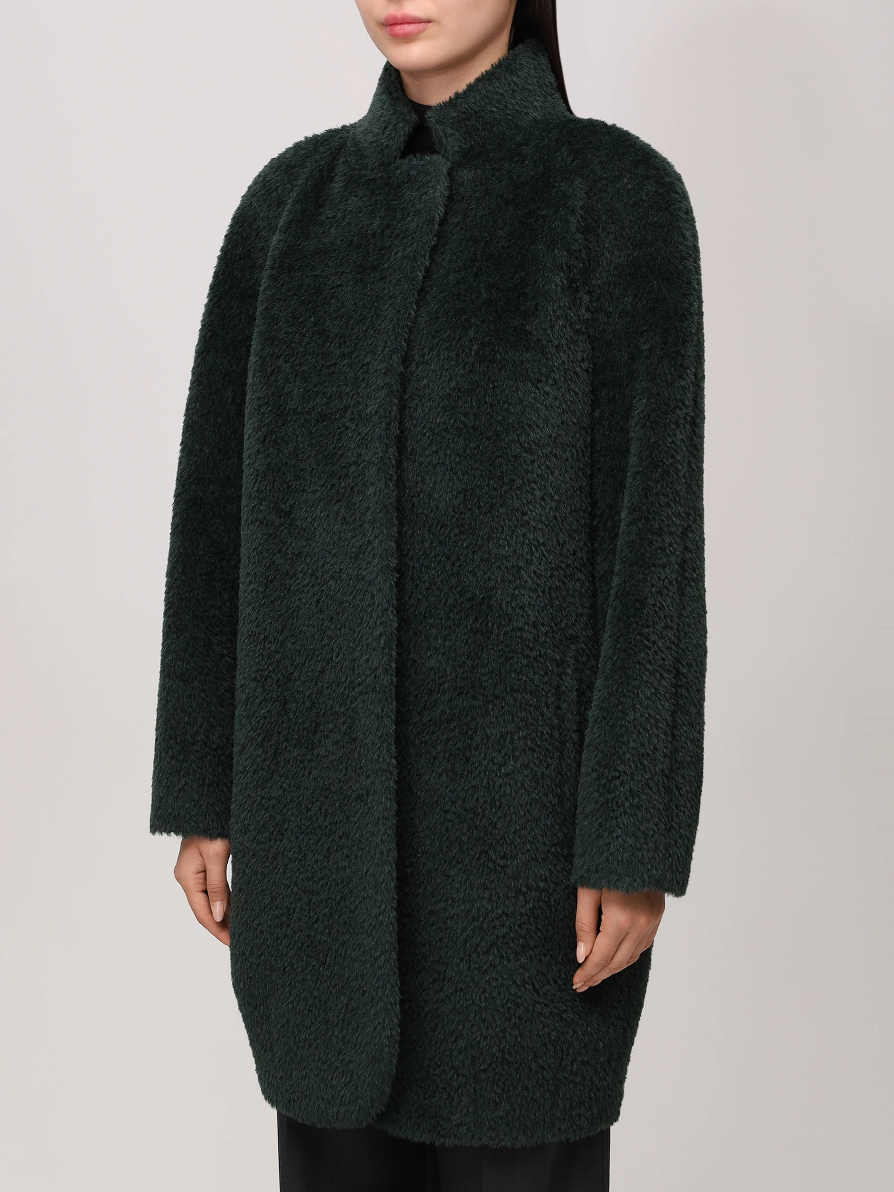 Пальто из шерсти сури альпака