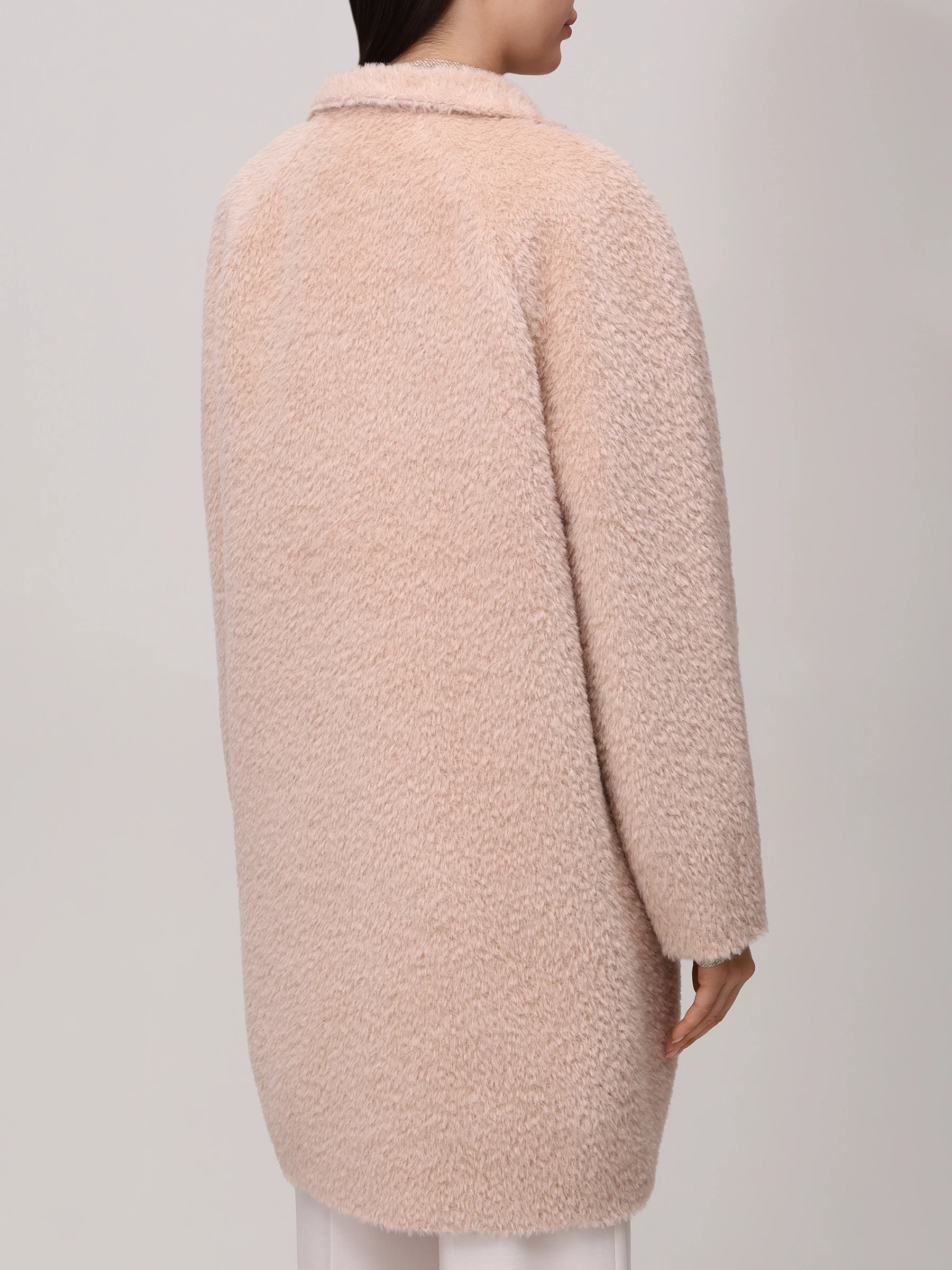 Пальто из шерсти сури альпака