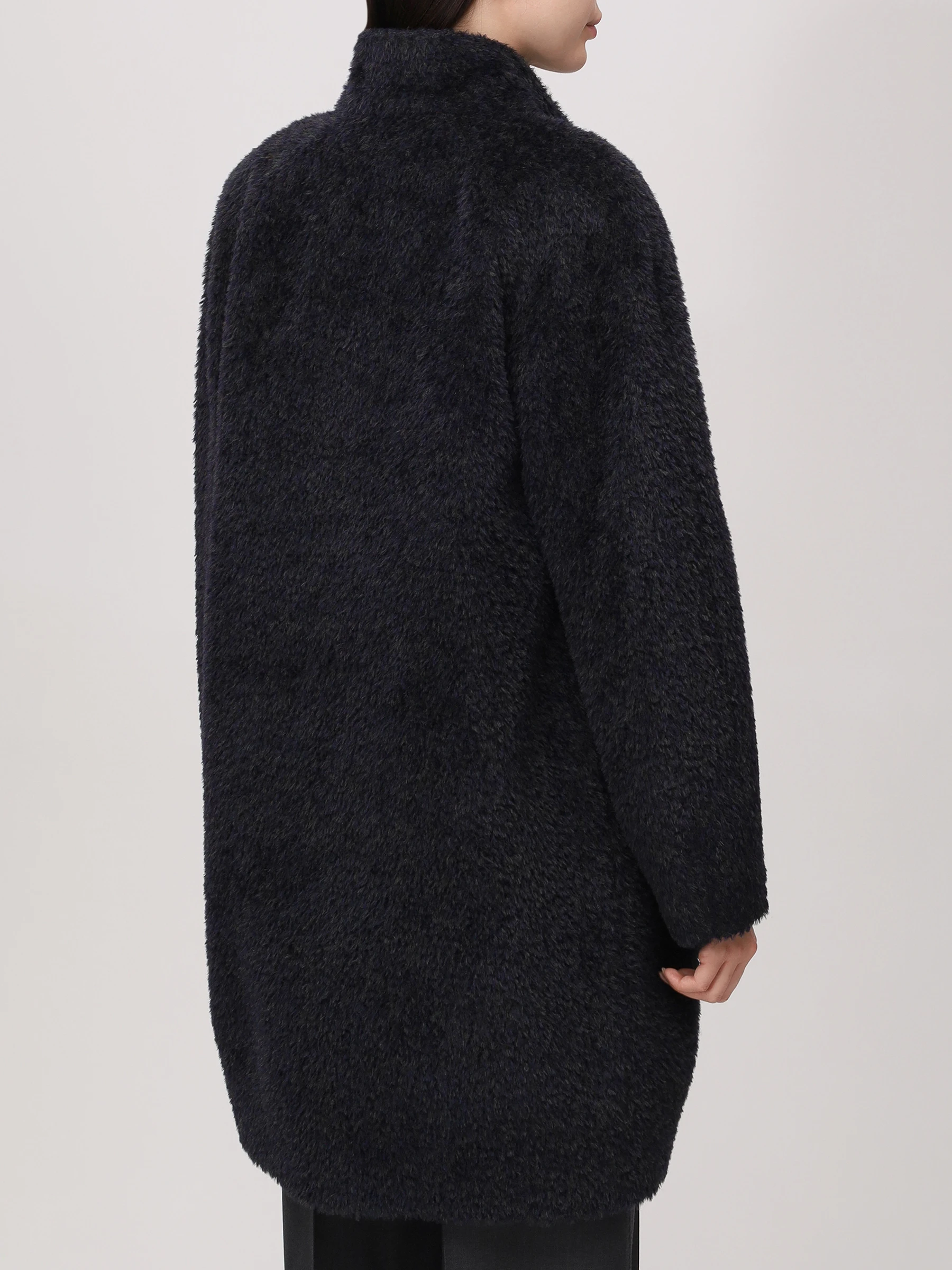 Пальто из шерсти сури альпака