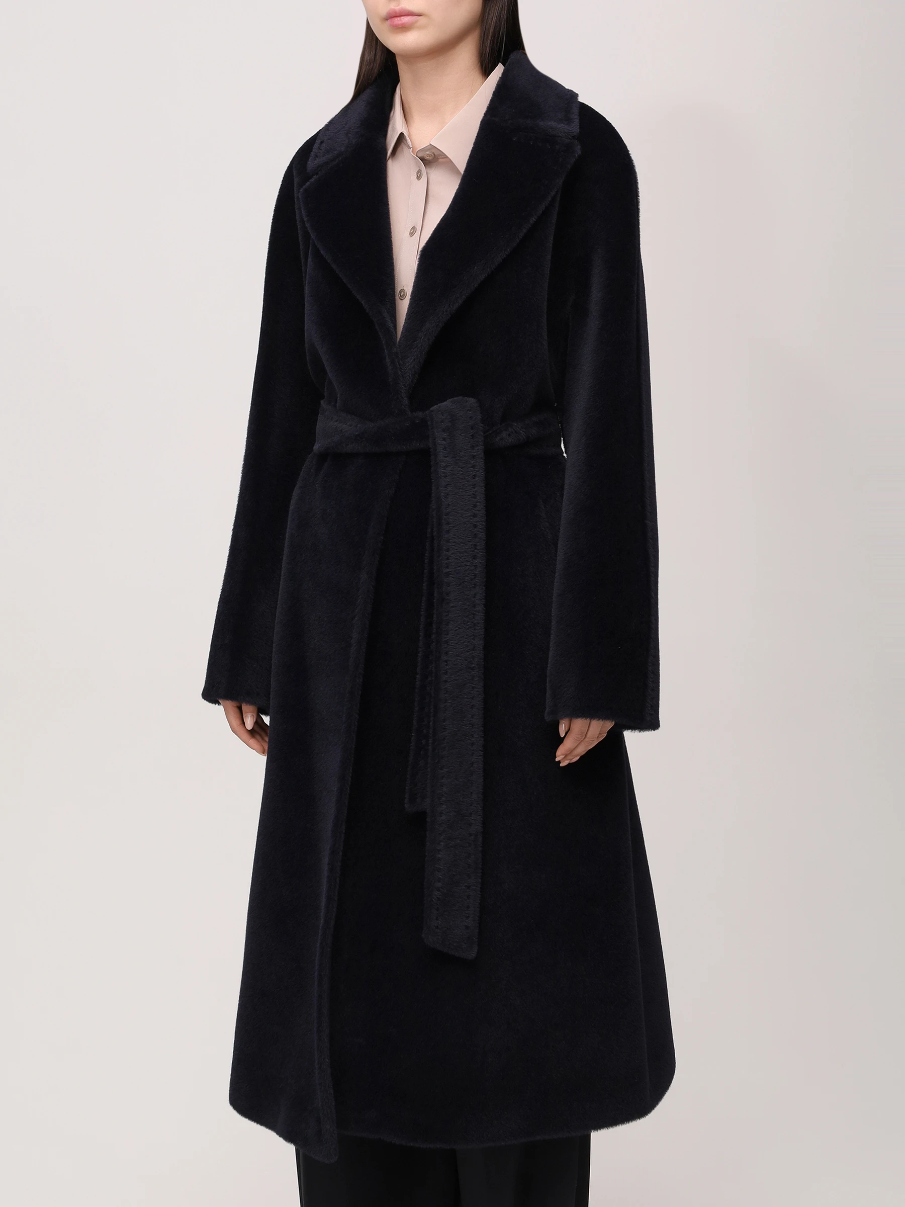 Пальто из шерсти альпака