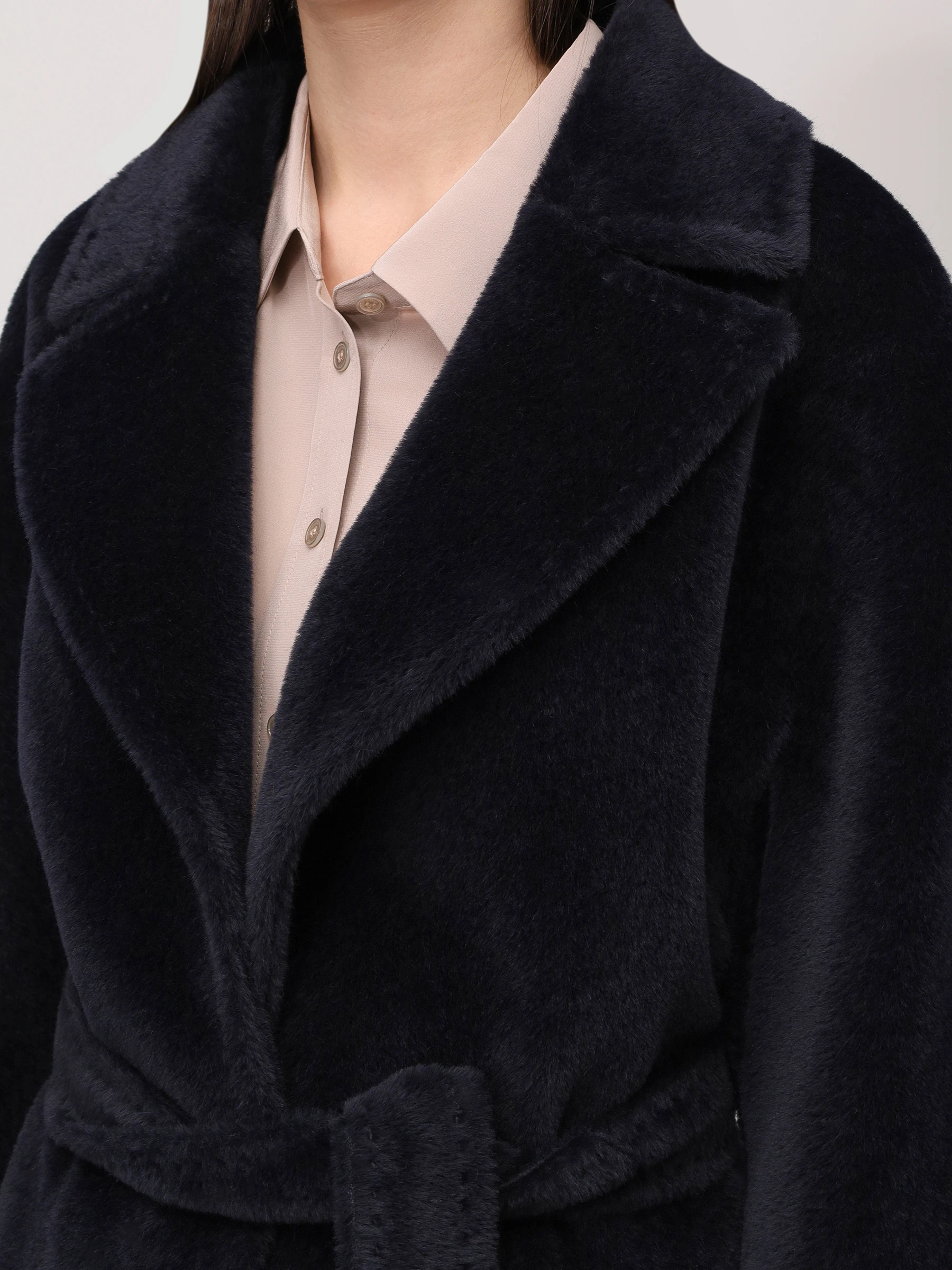 Пальто из шерсти альпака