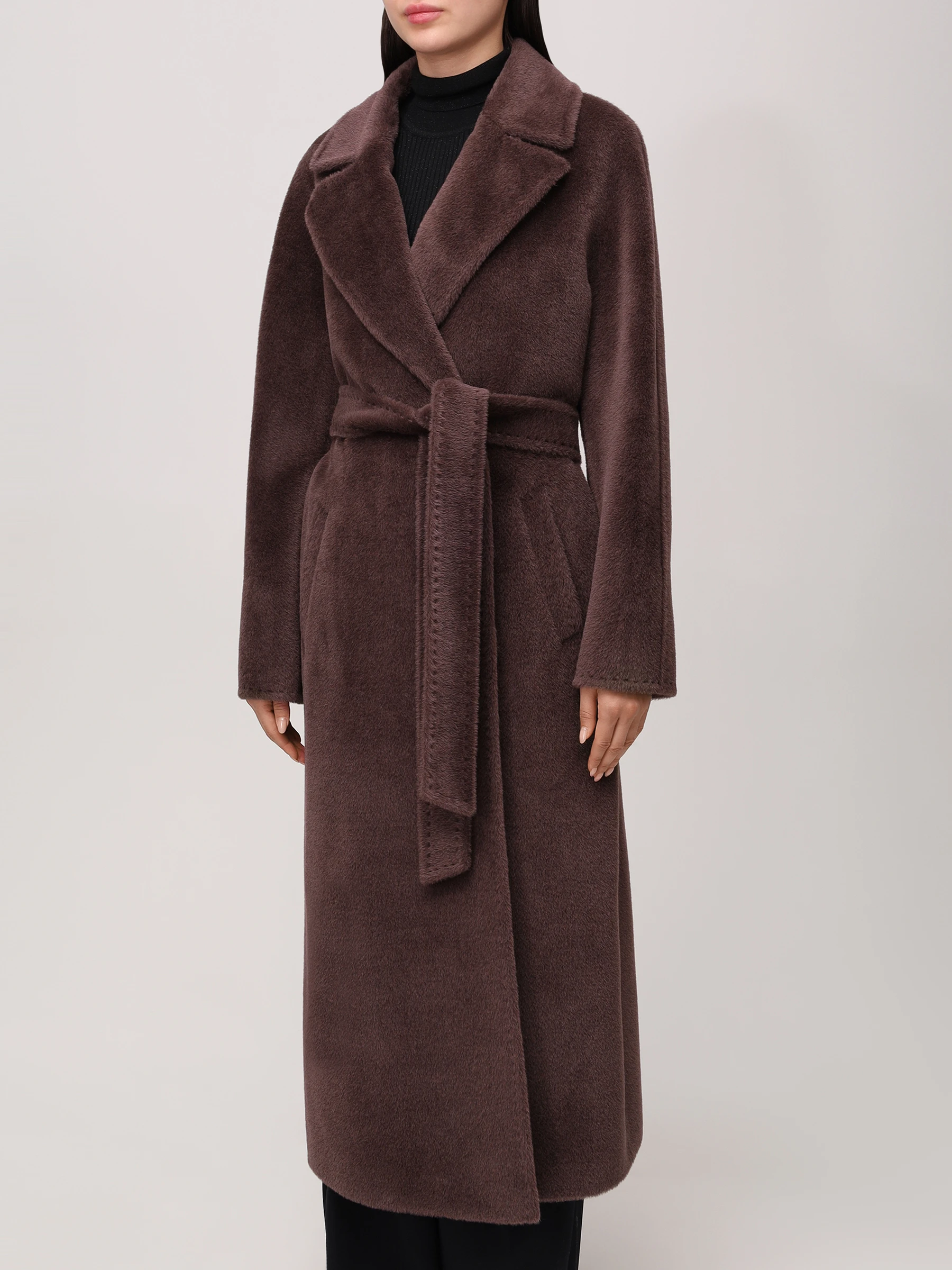 Пальто из шерсти альпака