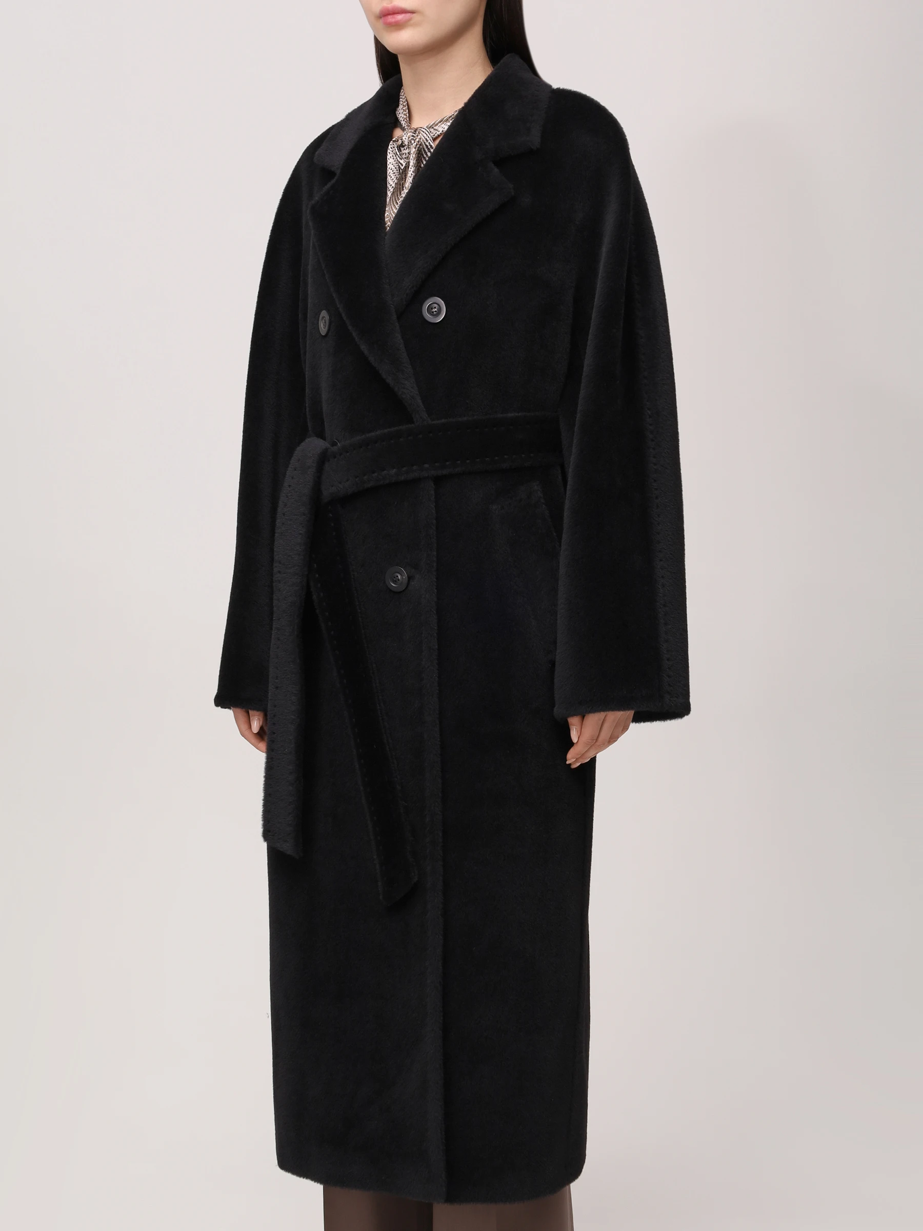 Пальто из шерсти альпака