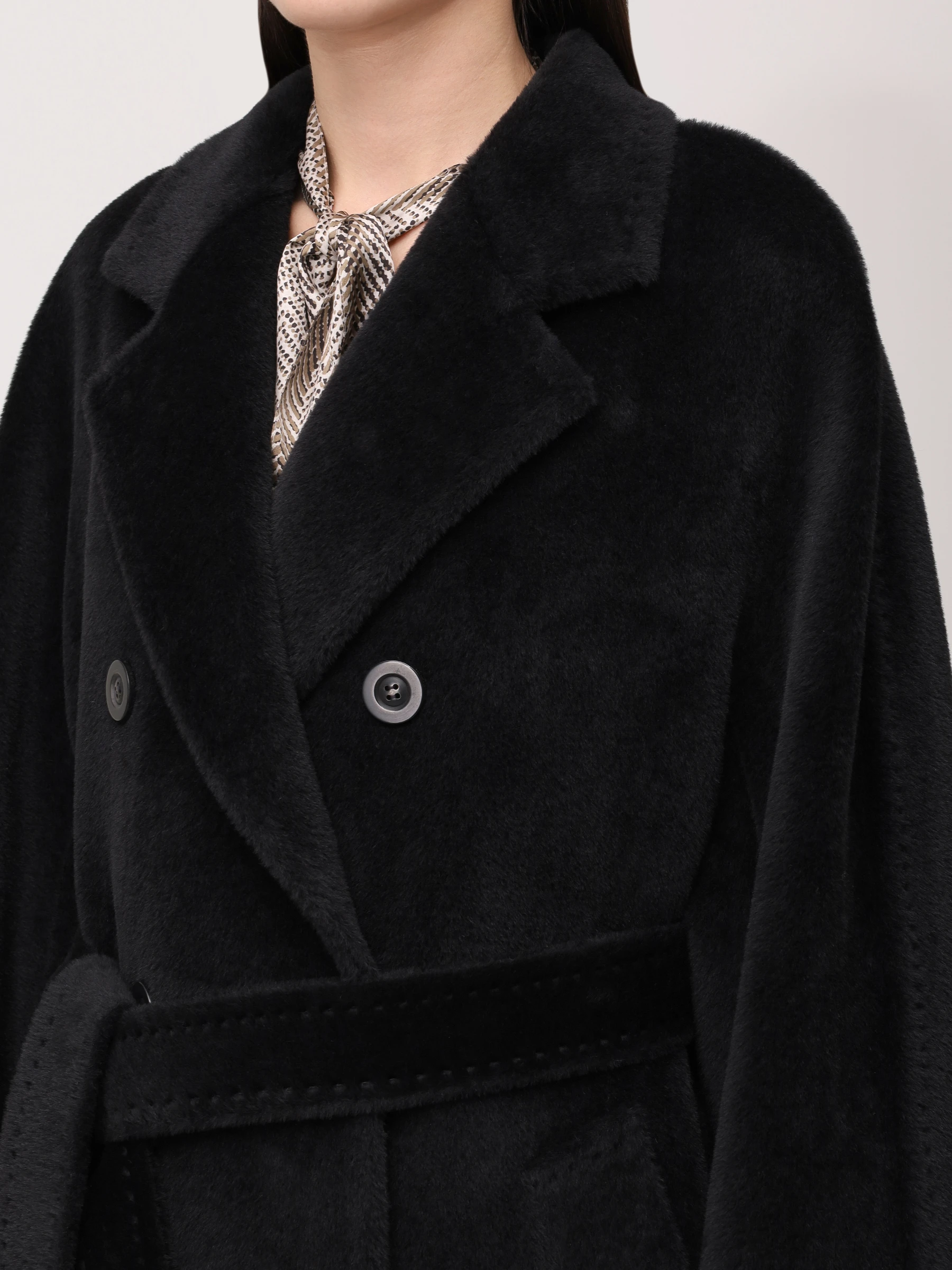 Пальто из шерсти альпака