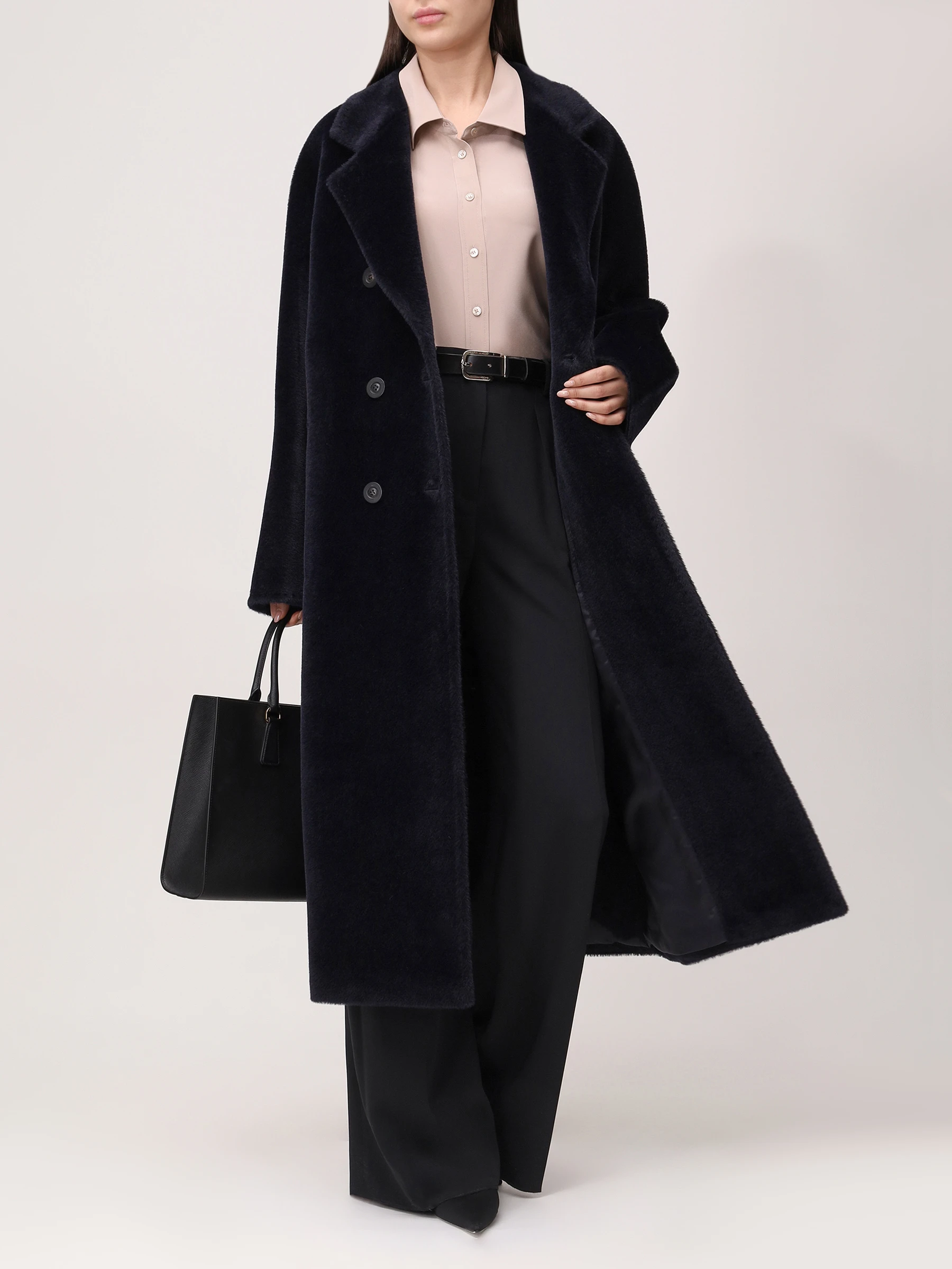 Пальто из шерсти альпака