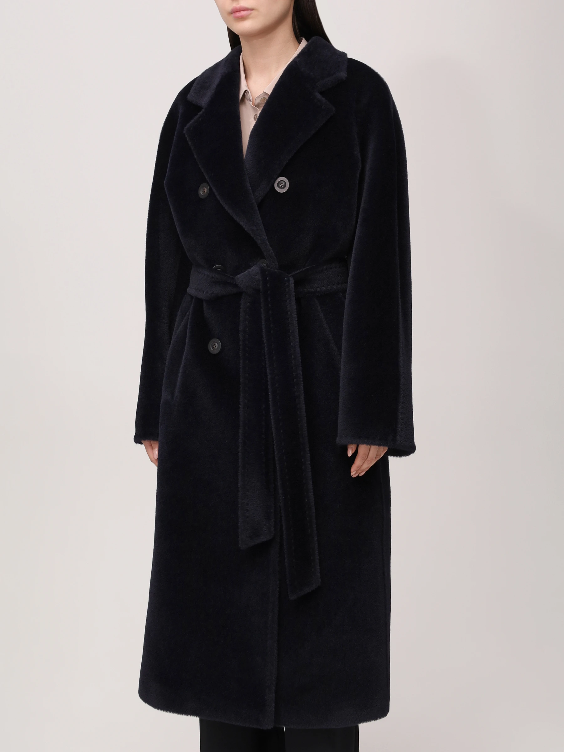 Пальто из шерсти альпака