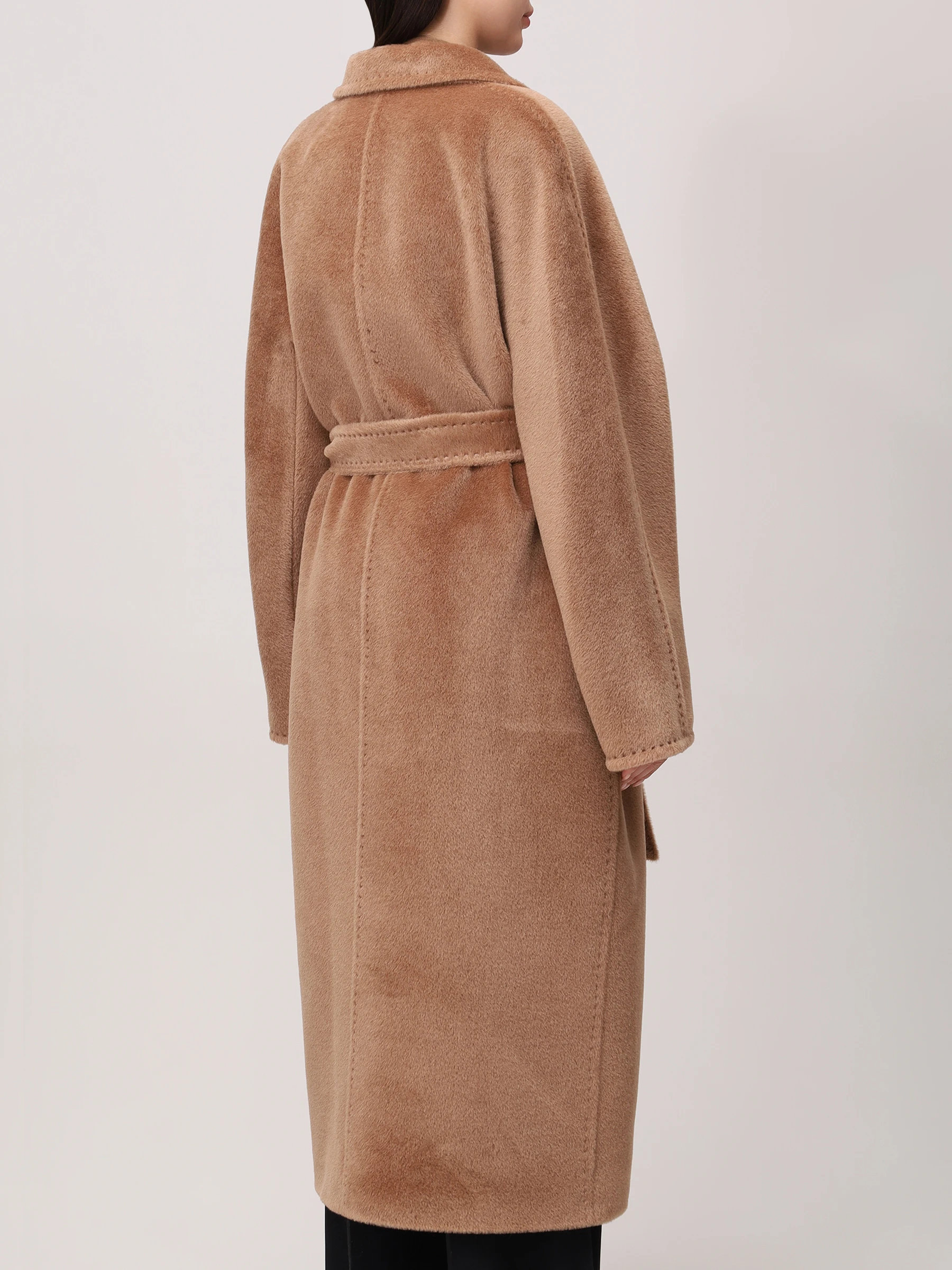 Пальто из шерсти беби альпака