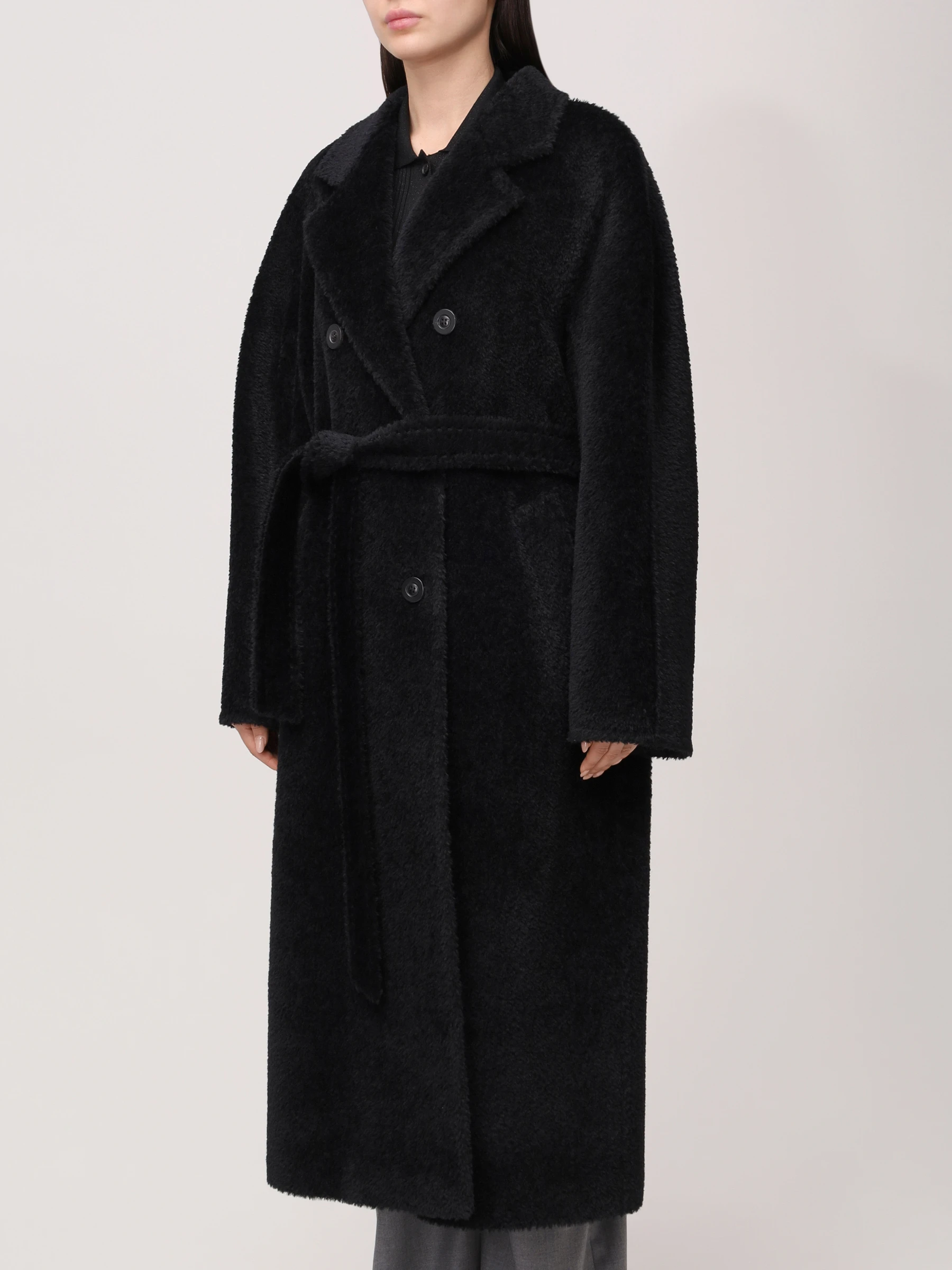 Пальто из шерсти альпака