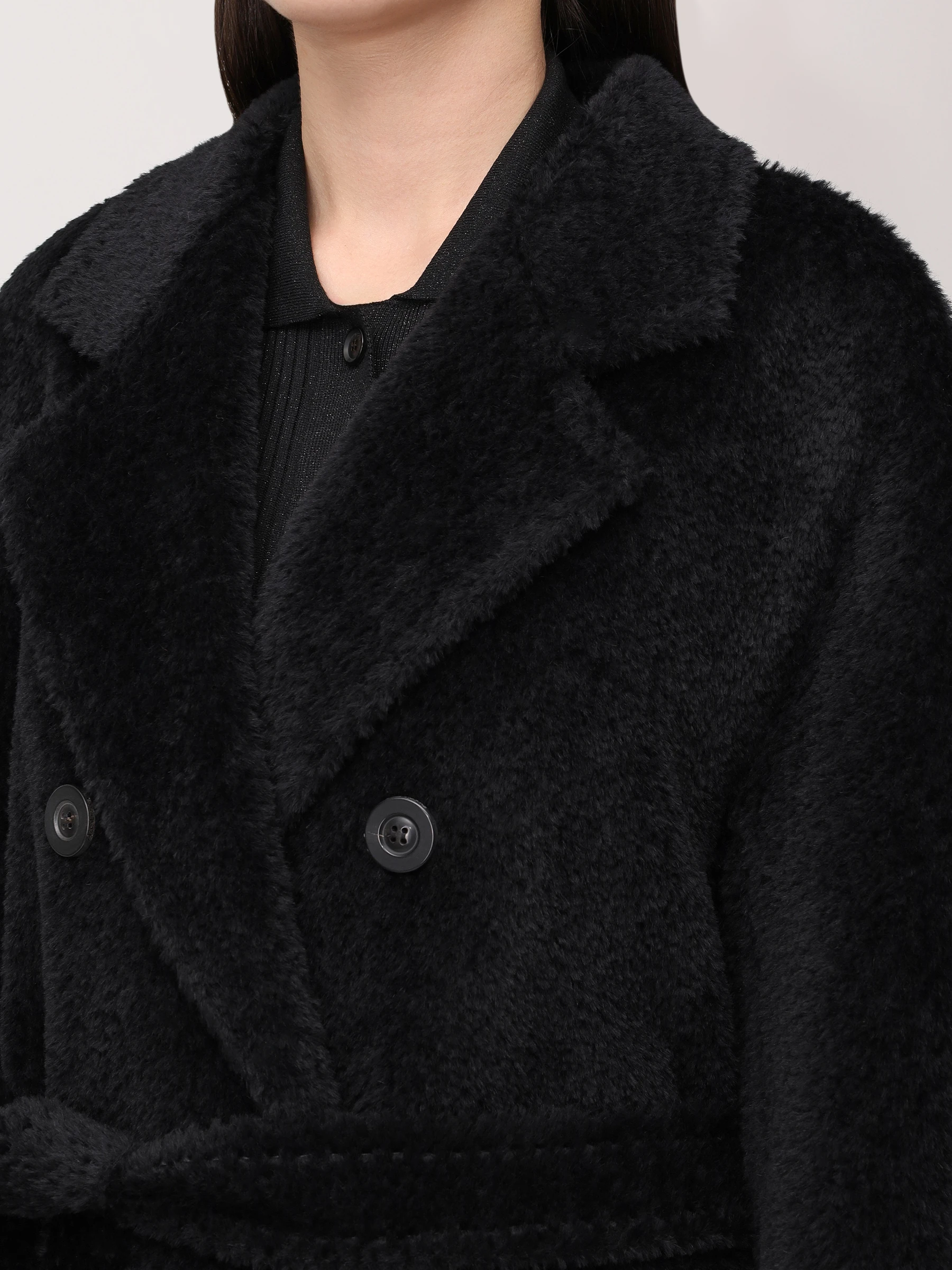 Пальто из шерсти альпака