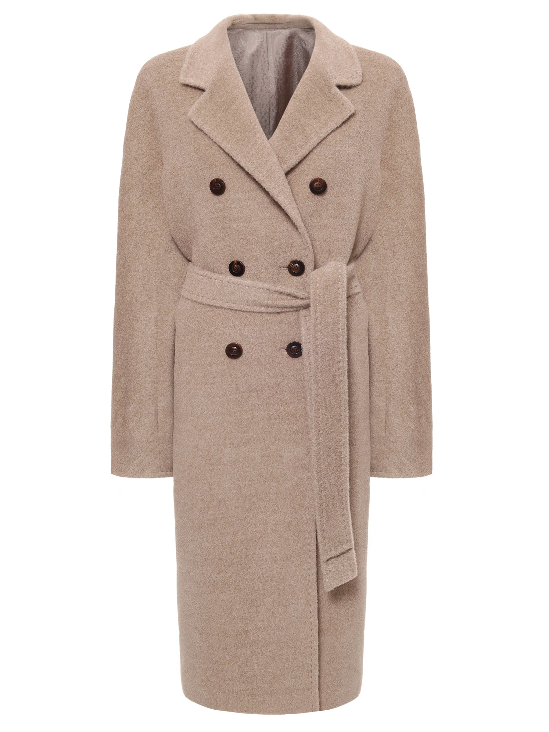 Пальто из шерсти сури альпака