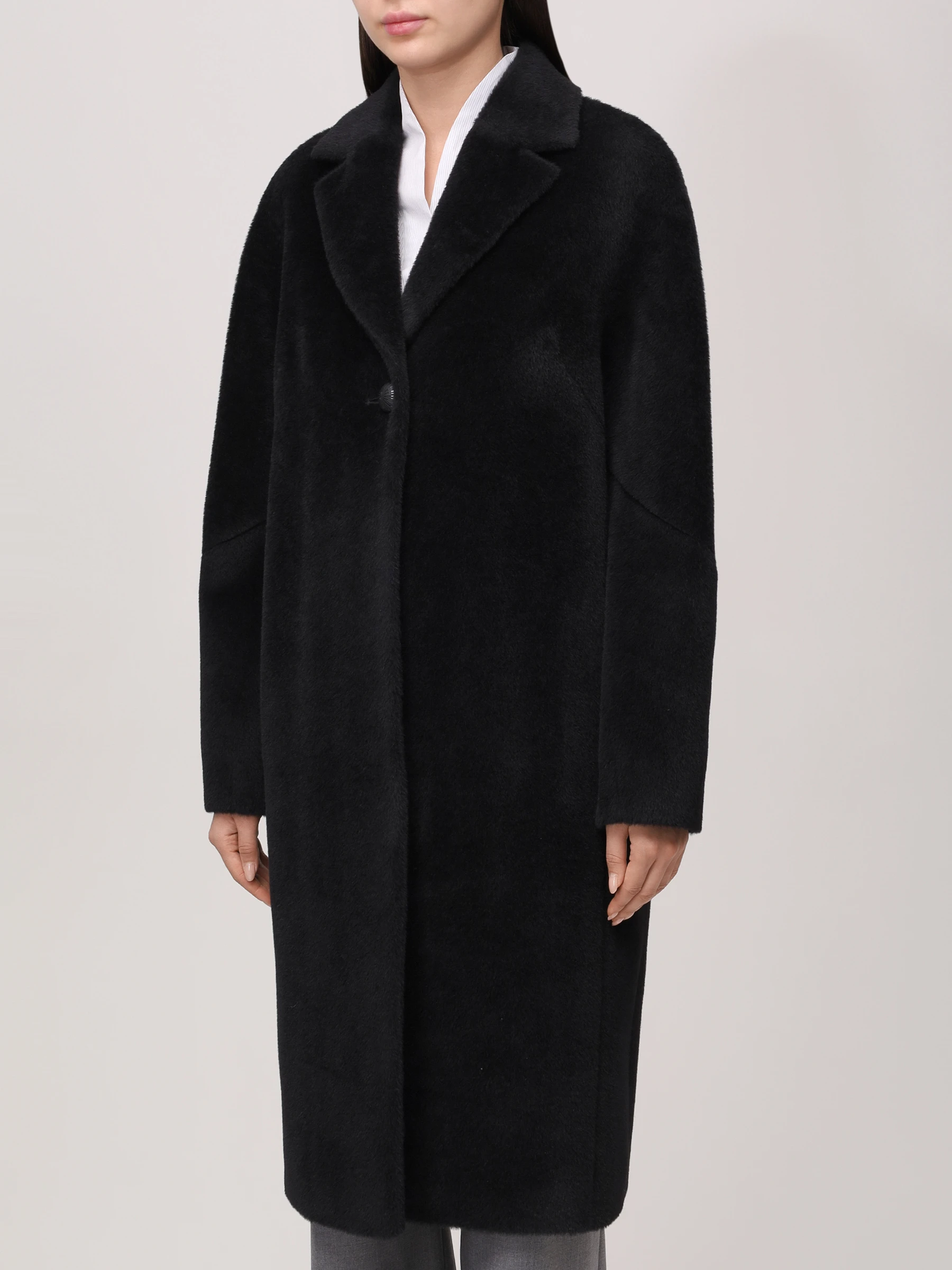 Пальто из шерсти альпака