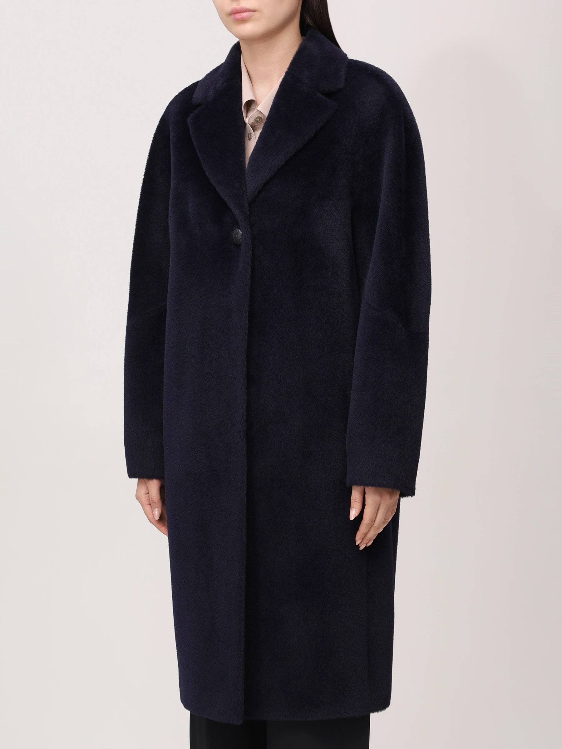 Пальто из шерсти альпака