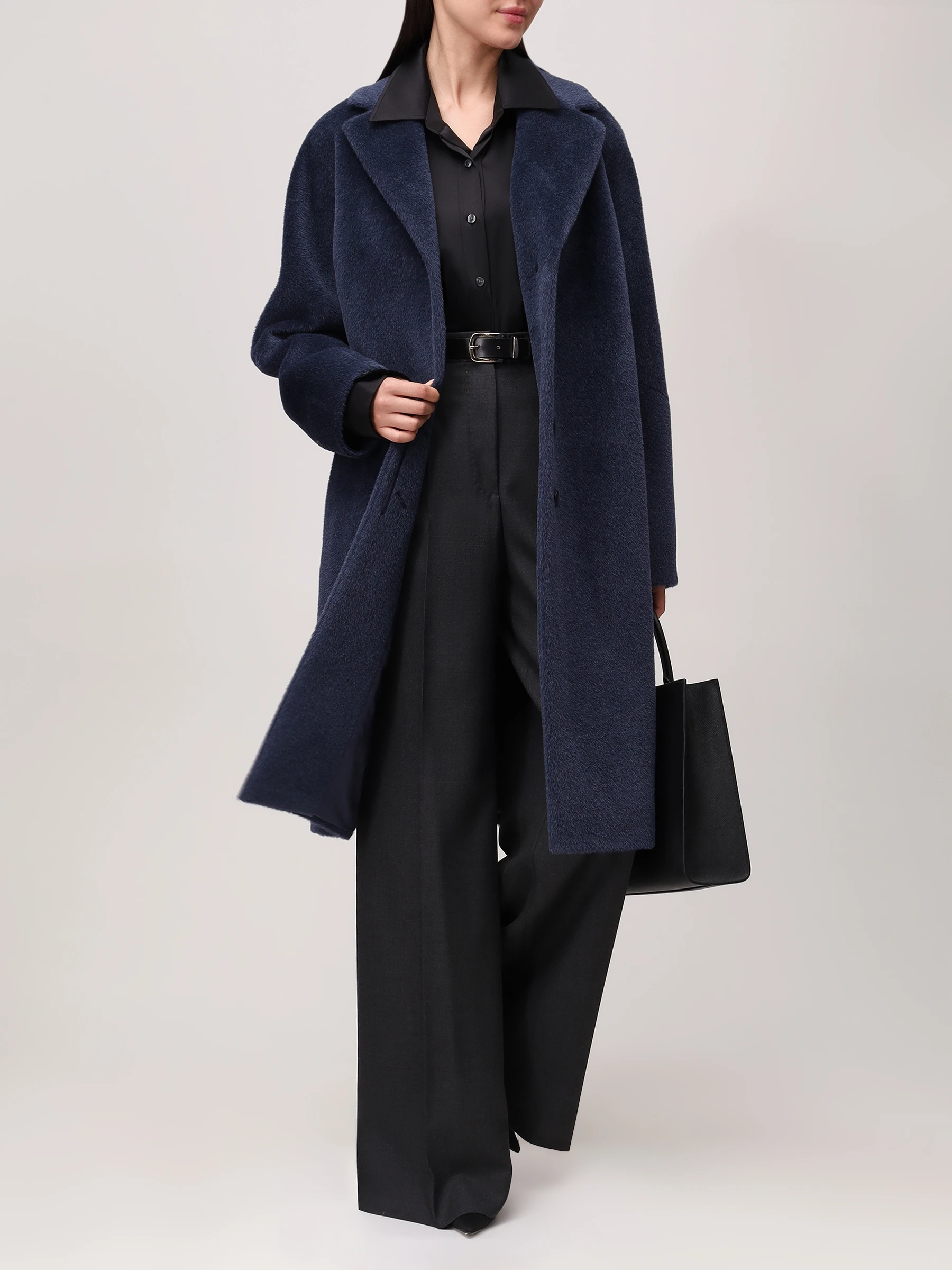 Пальто из шерсти альпака