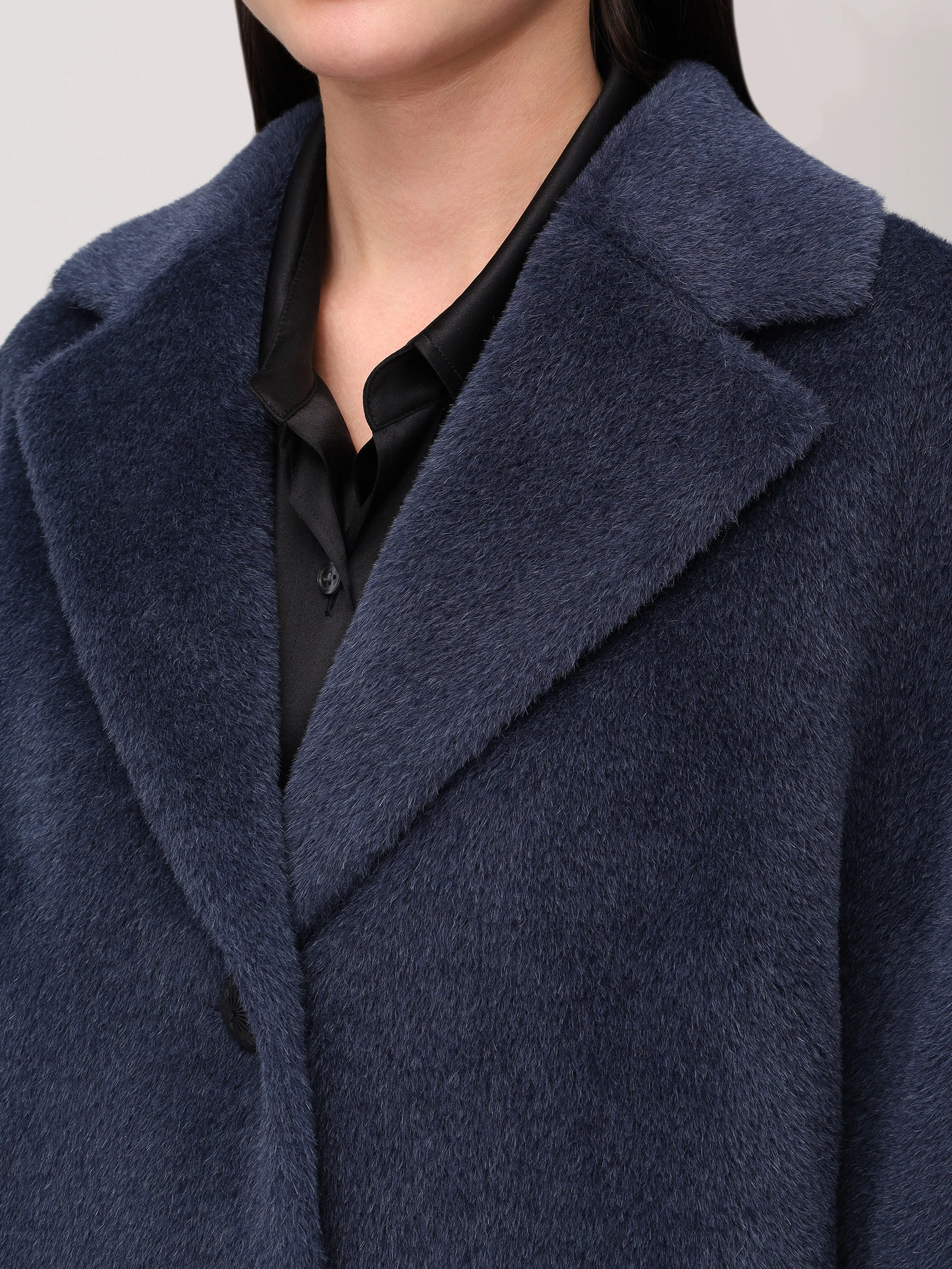 Пальто из шерсти альпака