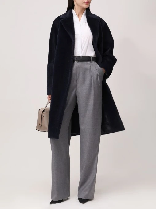 Пальто из шерсти сури альпака ELISABETTA