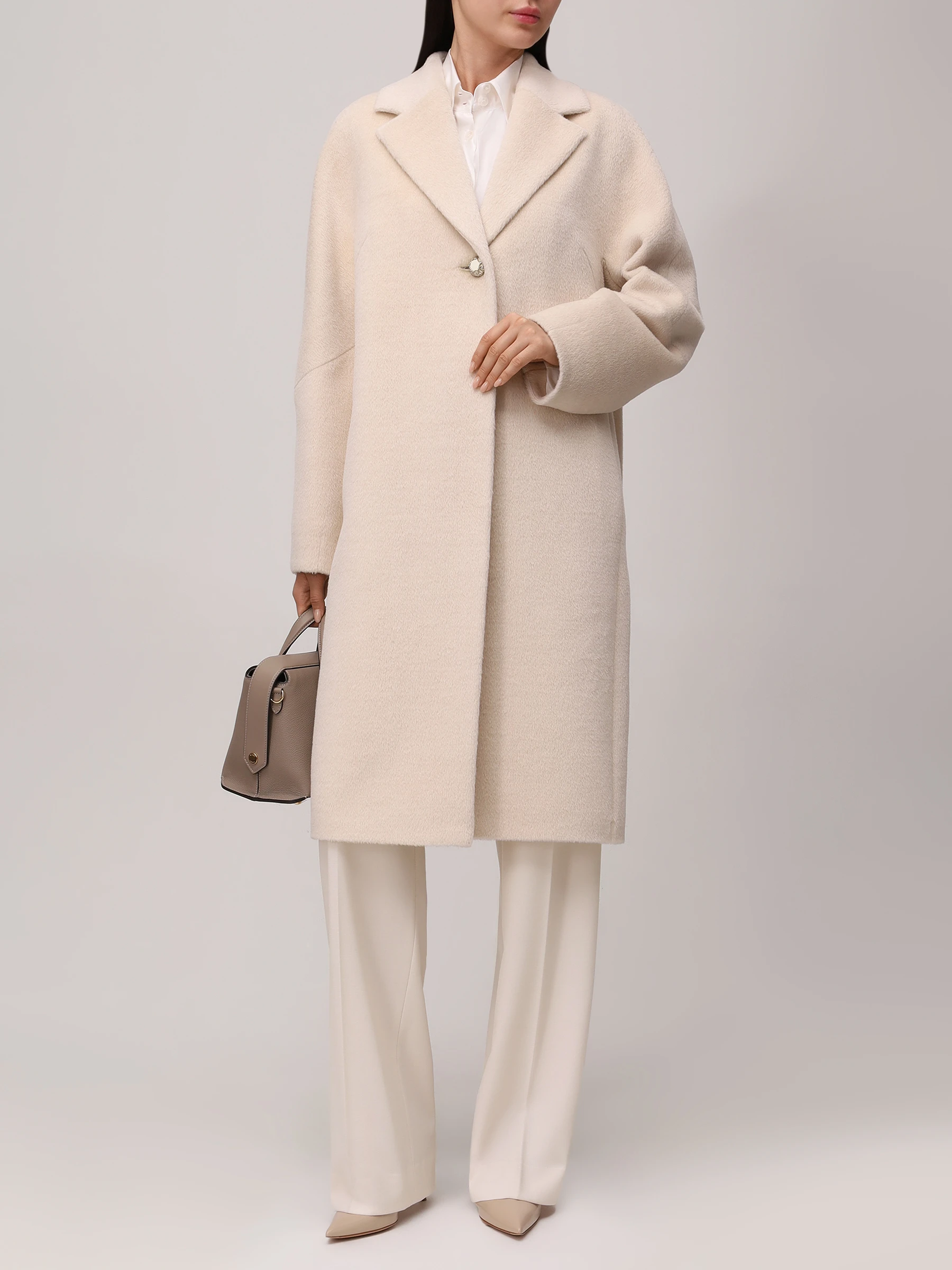 Пальто из шерсти альпака