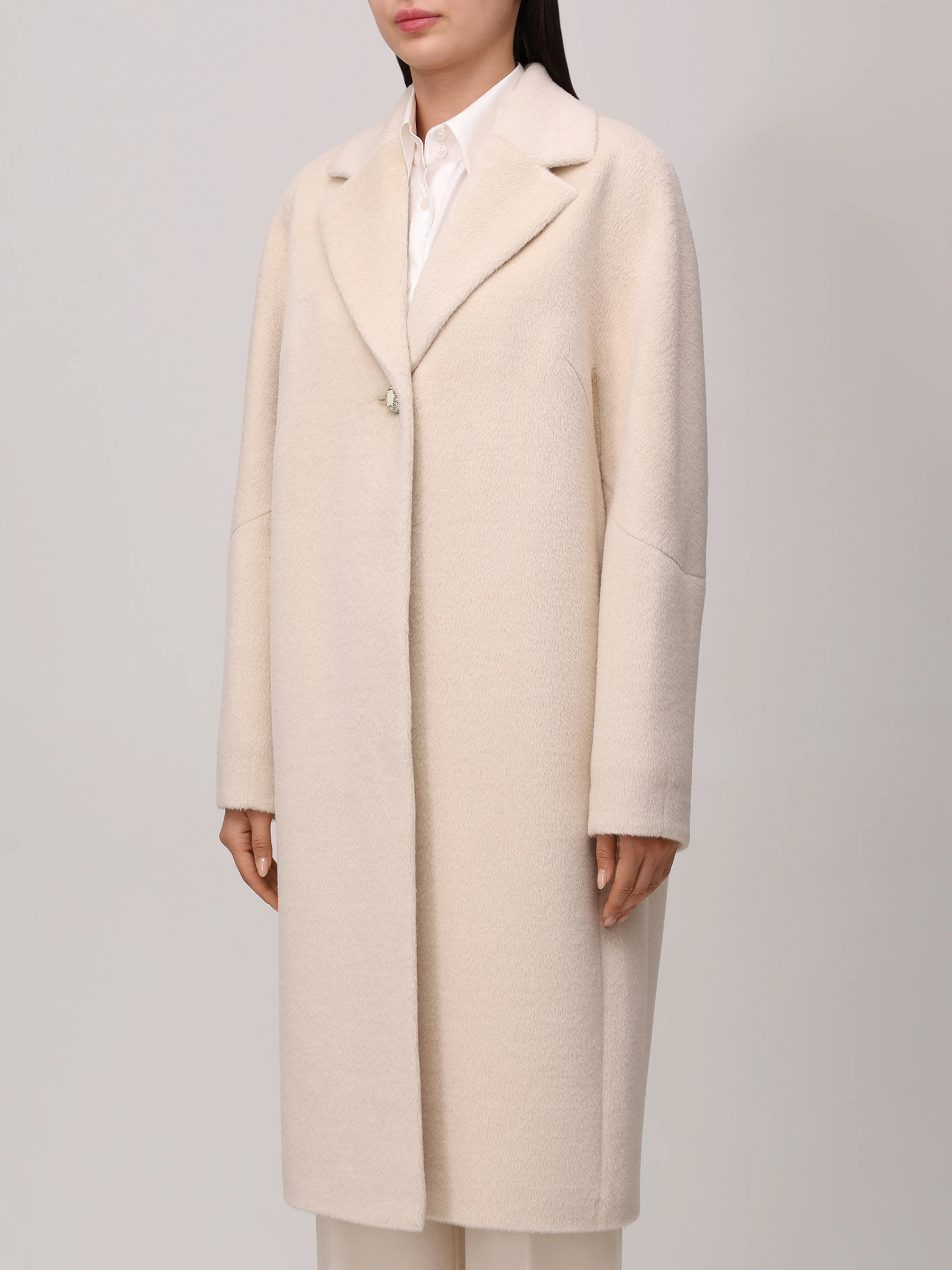 Пальто из шерсти альпака