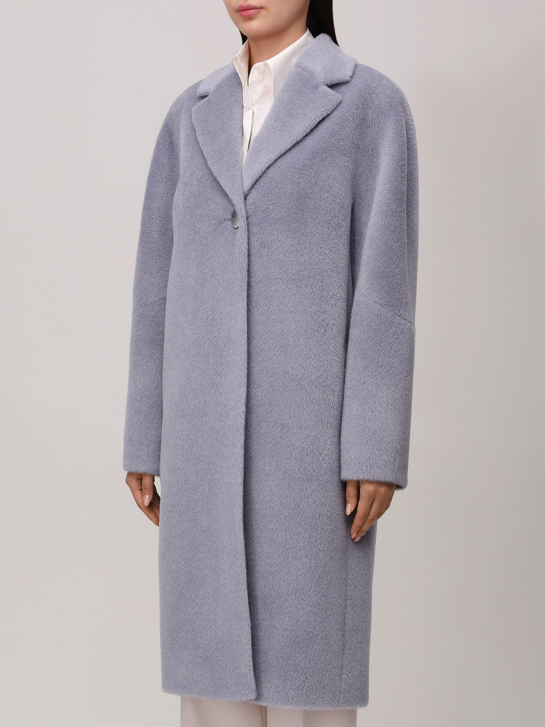 Пальто из шерсти альпака