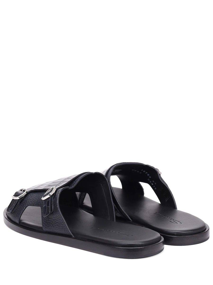 Шлепанцы с отделкой из кожи аллигатора