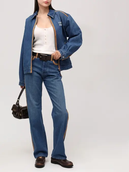 Джинсы хлопковые MIU MIU