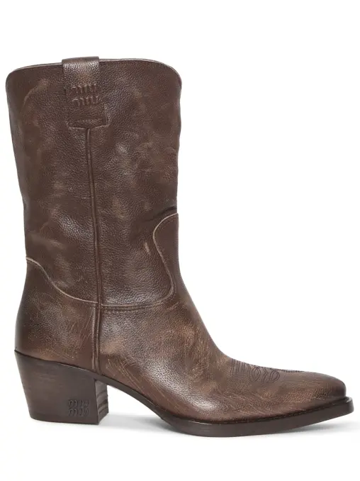 Казаки кожаные MIU MIU