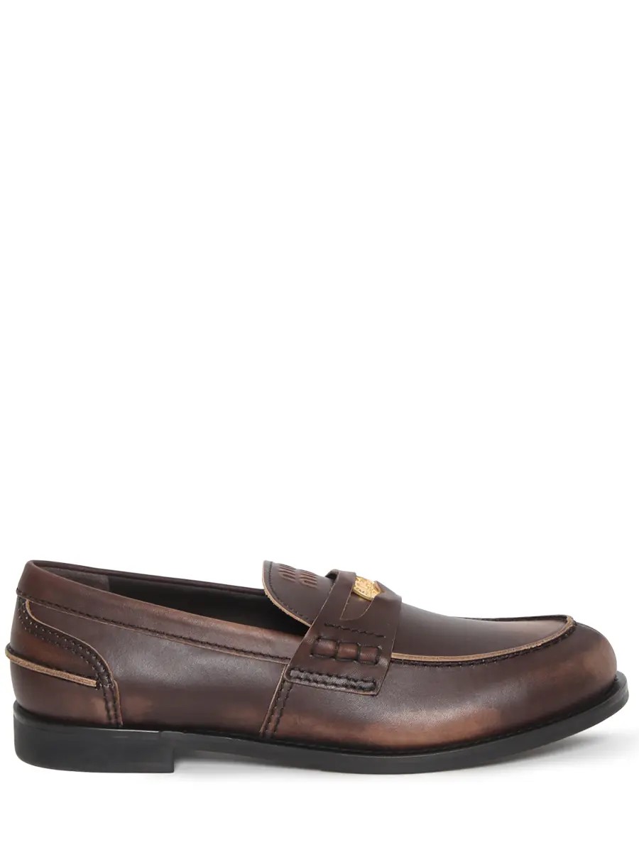 Лоферы кожаные