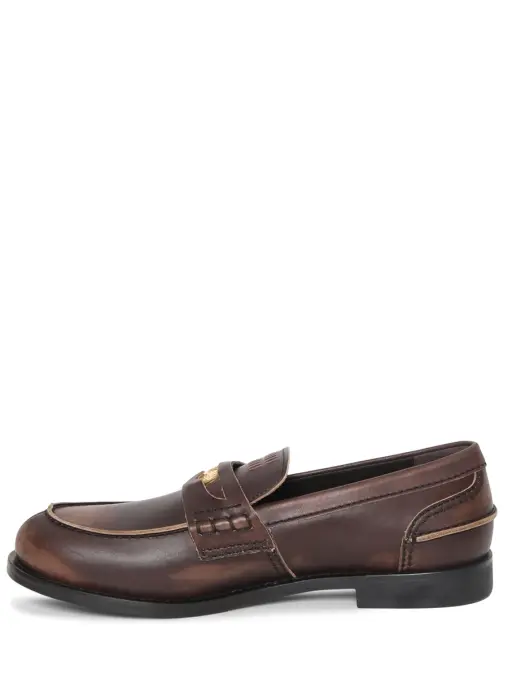 Лоферы кожаные MIU MIU
