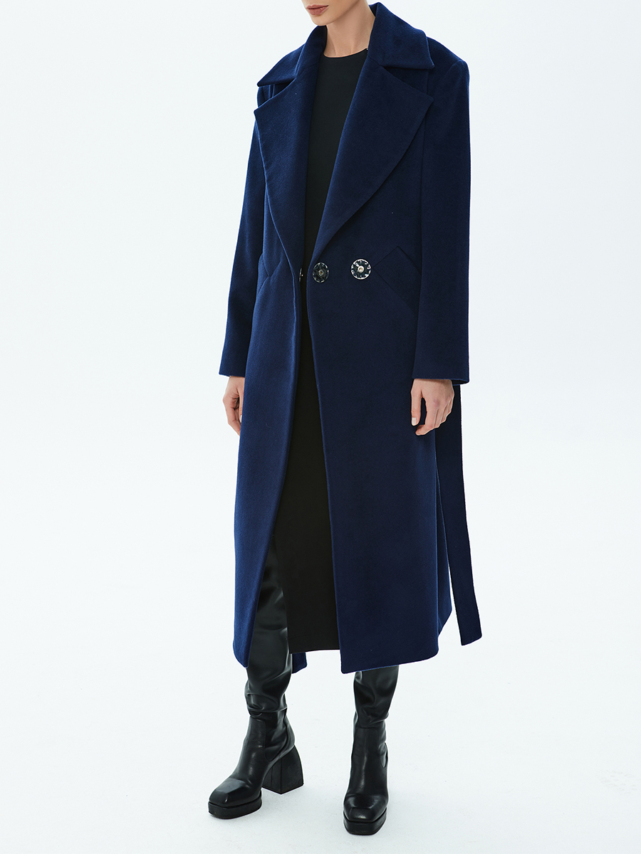 Пальто шерстяное Classic Deep Blue