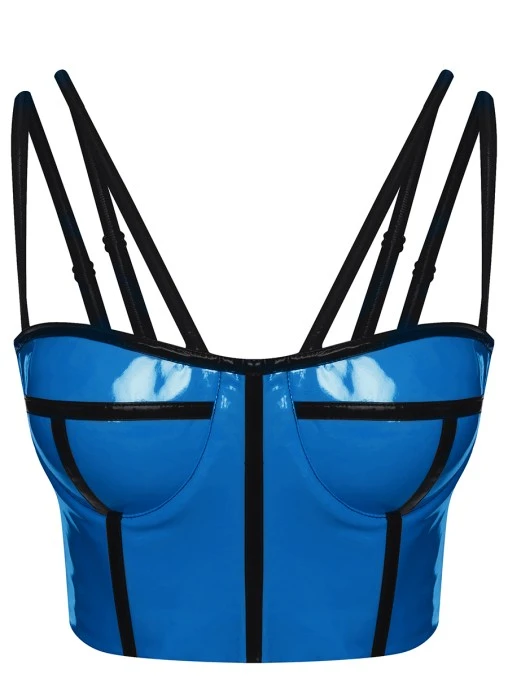 Топ-корсет лаковый Blue SHUSTERMAN