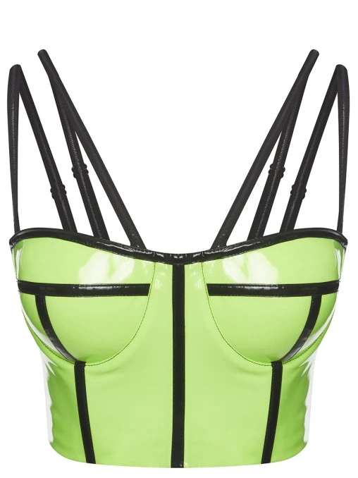 Топ-корсет лаковый Green SHUSTERMAN