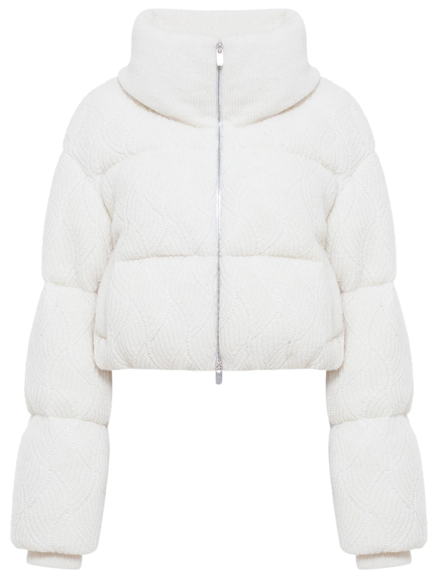 Пуховик вязаный