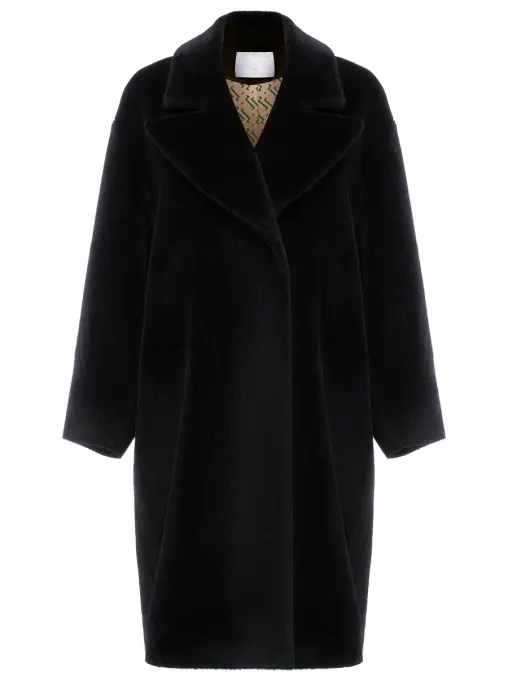 Пальто-кокон из шерсти альпака AMMONIT